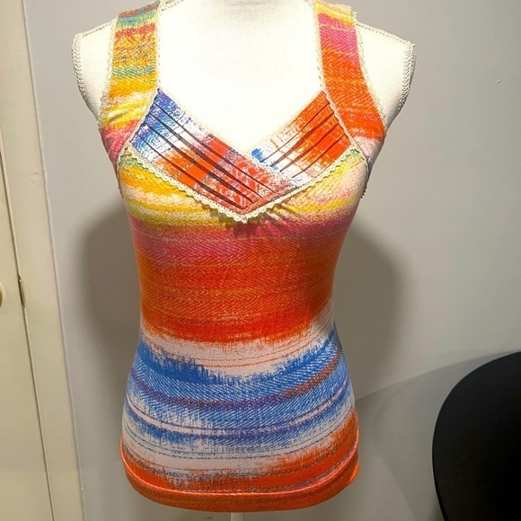 {American Rag} Multicolored Sleeveless Blouse - Picture 1 of 3